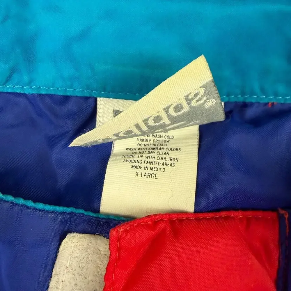 Vintage 90s Adidas Colorblock Windbreaker Festival Jacket – Red/Blue– Men’s XL